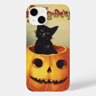 A Merry Halloween by Ellen Clapsaddle, Vintage Cat Case-Mate iPhone 14 Case