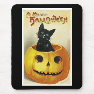 A Merry Haloween Kitten Mouse Pad
