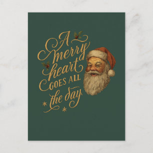 A Merry Heart Goes all the Day Postcard