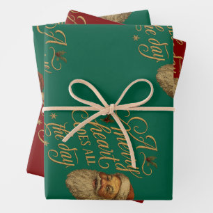 A merry heart goes all the day wrapping paper sheet
