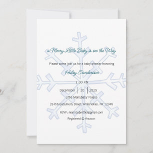 A Merry Little Baby is on the Way Invitation