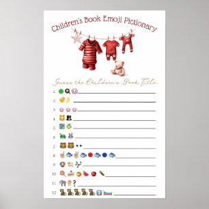 A Merry Little Baby Shower Baby Shower Game Poster