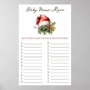 A Merry Little Baby Shower Baby Shower Game Poster