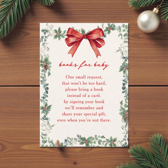 A Merry Little Baby Shower Christmas Book Request  Enclosure Card (Creator Uploaded)