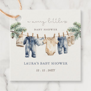 A Merry Little Baby Shower Christmas Boy Shower Favour Tags