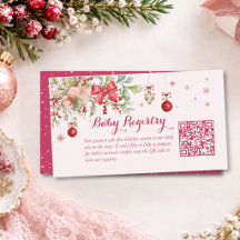 A Merry Little Baby Shower Gift Registry QR Code