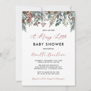 A Merry Little Baby Shower Invitation