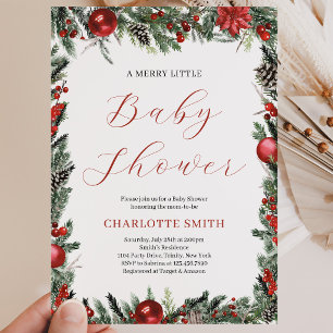 A Merry Little Baby Shower Invitation