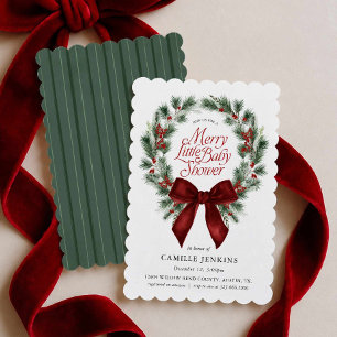 A Merry Little Baby Shower Invitation