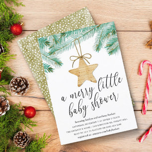 A Merry Little Baby Shower Invitation