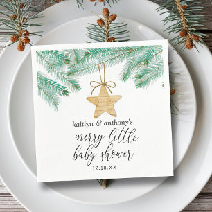 A Merry Little Baby Shower Napkin