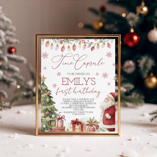 A Merry Little Birthday Time Capsule Pedestal Sign (Creator Uploaded)