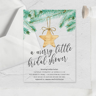 A Merry Little Bridal Shower Acrylic Invitations