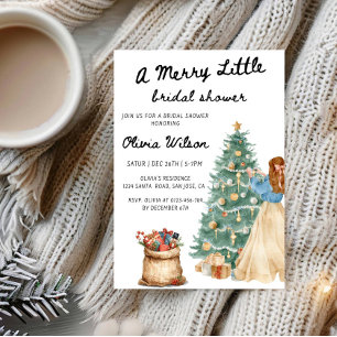 A Merry Little Bridal Shower-Christmas Bride Party Invitation