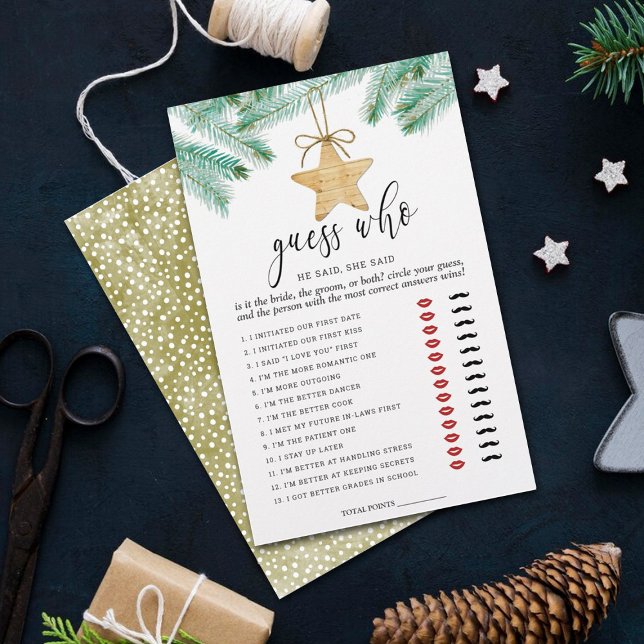 A Merry Little Bridal Shower Guess Who Game (Creator Uploaded)