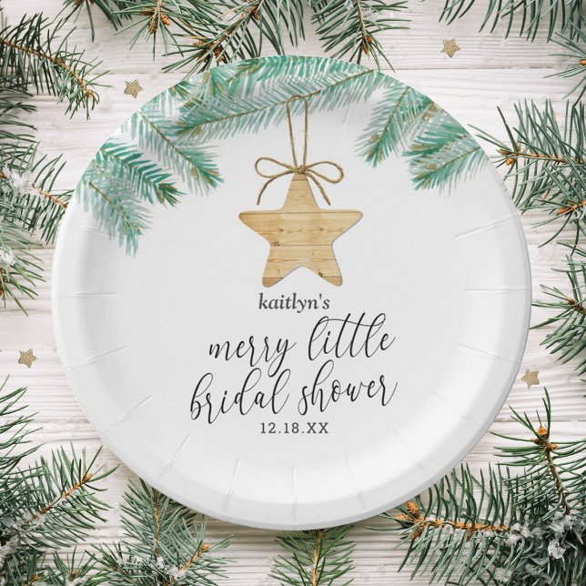 A Merry Little Bridal Shower Paper Plate (Creator Uploaded)