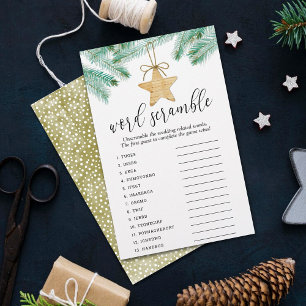 A Merry Little Bridal Shower Word Scramble Game
