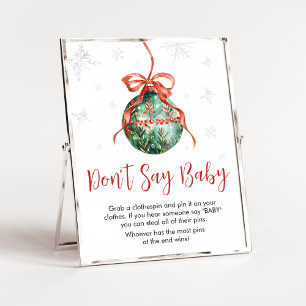 A Merry Little Christmas Baby Shower Dont Say Baby Poster