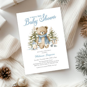 A Merry Little Christmas Baby Shower Invitation