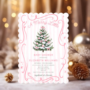 A Merry Little  Christmas Baby Shower Invitation