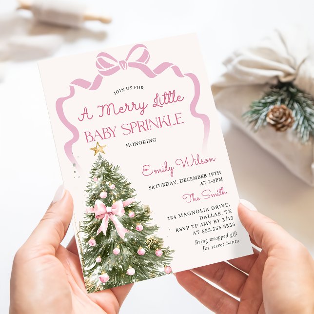 A Merry Little Christmas Baby Shower Invitation (Creator Uploaded)