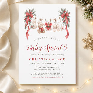 A Merry Little Christmas Baby Sprinkle Invitation