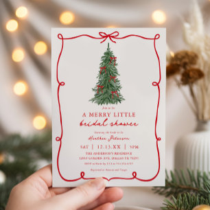 A Merry Little Christmas Bridal Shower Invitation