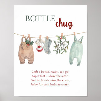 A Merry Little Christmas Clothes Bottle Chug Poster