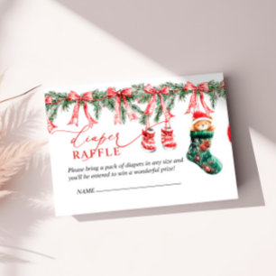 A Merry Little Christmas Diaper Raffle Card