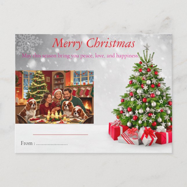 A Merry Little Christmas Invitation – Cosy Family  (Front)