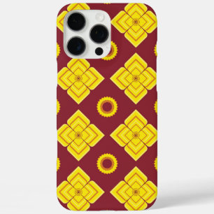 A mesmerising gold on garnet ethnic pattern iPhone 16 pro max case
