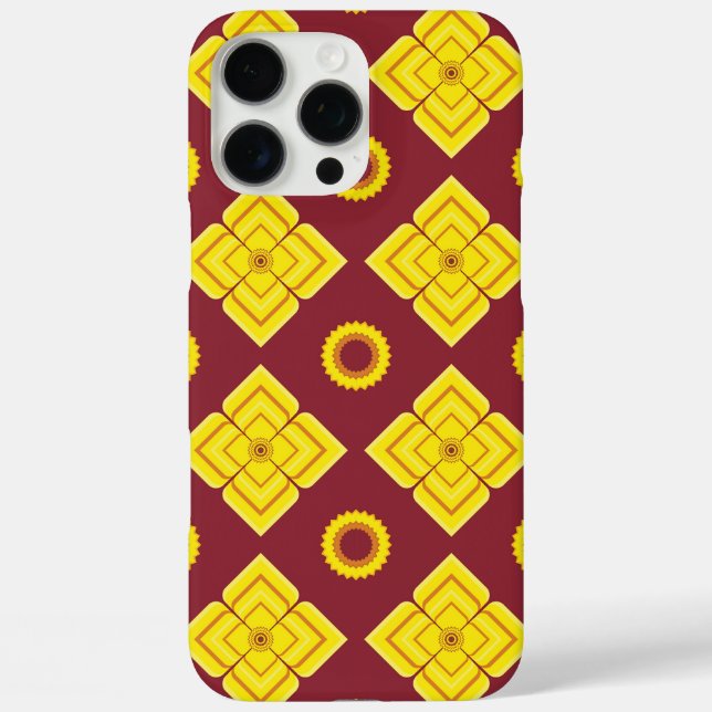 A mesmerising gold on garnet ethnic pattern Case-Mate iPhone case (Back)
