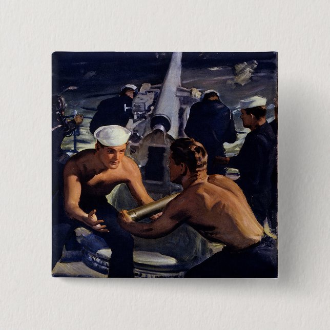 A Message from America 15 Cm Square Badge (Front)