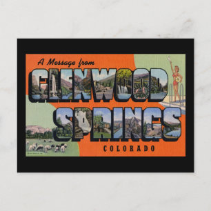 A Message from Glenwood Springs Colorado Postcard