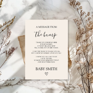 A Message From The Bump Baby Shower Card