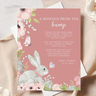A Message From The Bump Baby Shower Poster