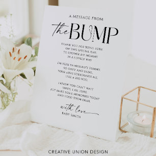 A Message from the Bump Baby Shower Sign