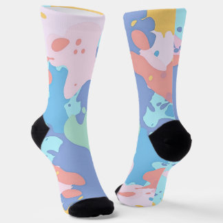 A messy pattern of stains of paint socks