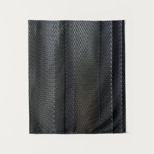 A metal criss-cross grid in undulating layers tapestry