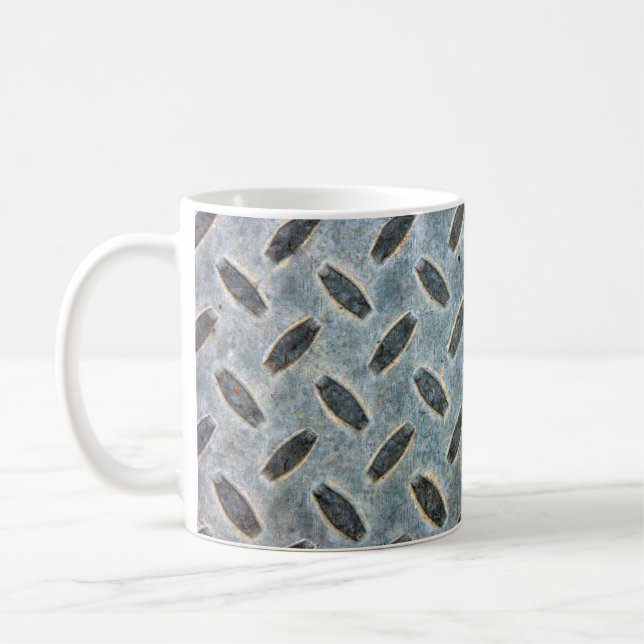 A metal weave texture backgroundabstract, aged, al coffee mug (Left)