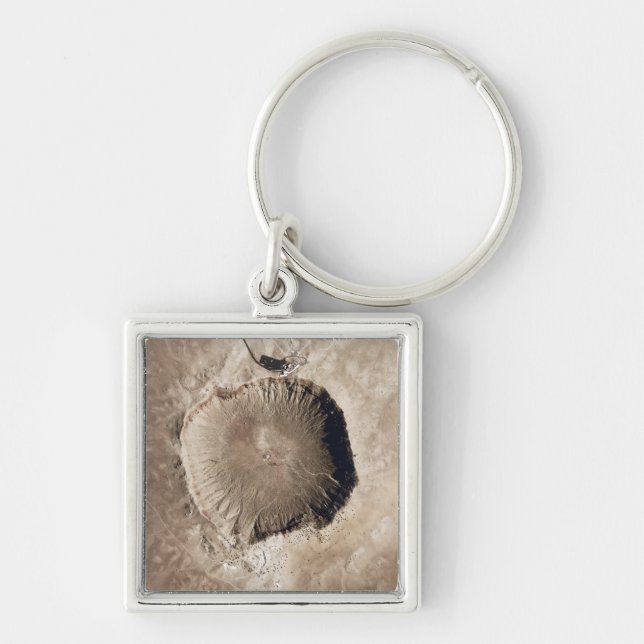 A meteorite impact crater key ring (Front)
