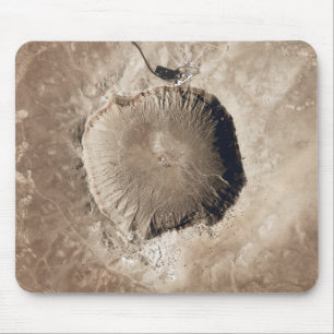 A meteorite impact crater mouse pad