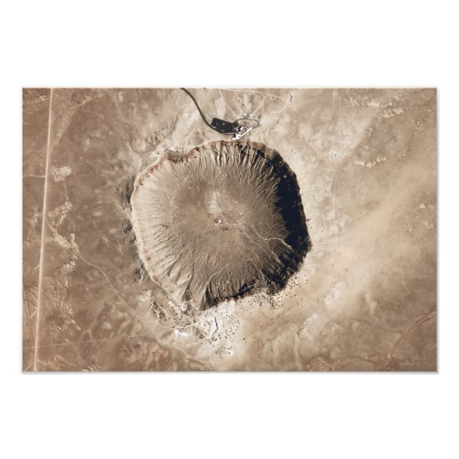 A meteorite impact crater photo print (Front)