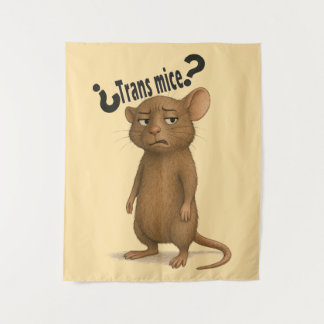 A mice confused by dumb statement tapestry