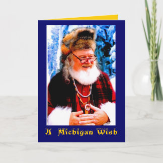 A Michigan Christmas Wish Holiday Card