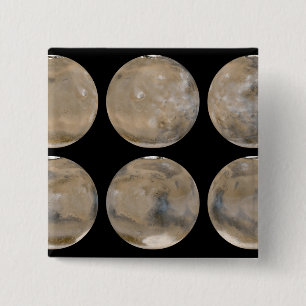 A Mid-Northern Summer/Southern Winter on Mars 15 Cm Square Badge