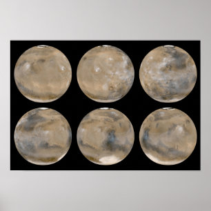 A Mid-Northern Summer/Southern Winter on Mars Poster