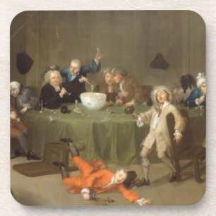 A Midnight Modern Conversation, c.1732 (oil on can Coaster