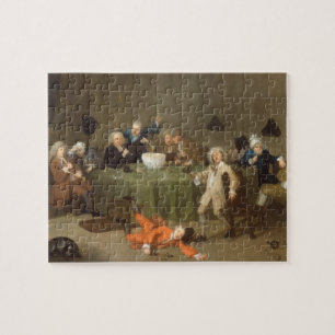 A Midnight Modern Conversation, c.1732 (oil on can Jigsaw Puzzle