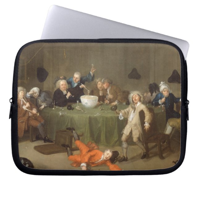 A Midnight Modern Conversation, c.1732 (oil on can Laptop Sleeve (Front)